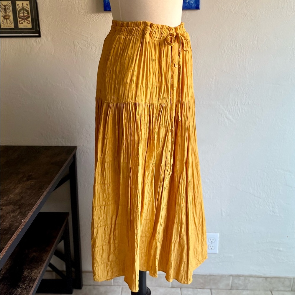 Maeve Mustard Maxi Skirt